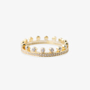 Meher 18ct yellow gold soverign diamond ring