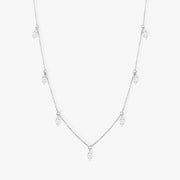 DANA REBECCA - 14CT GOLD,  SOPHIA RYAN DIAMOND PEAR DROP STATION NECKLACE