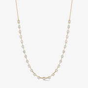 DANA REBECCA - 14CT GOLD, AVA BEA INTERVAL DIAMOND TENNIS NECKLACE