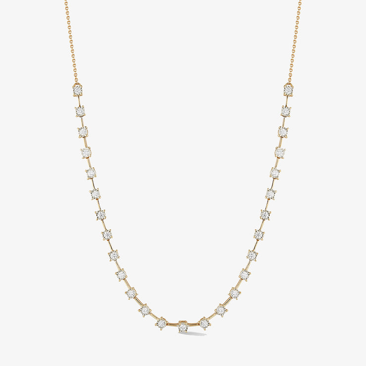 DANA REBECCA - 14CT GOLD, AVA BEA INTERVAL DIAMOND TENNIS NECKLACE