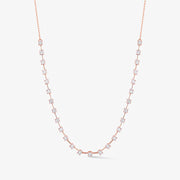 DANA REBECCA - 14CT GOLD, AVA BEA INTERVAL DIAMOND TENNIS NECKLACE