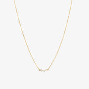 Ruifier 18ct yellow gold Scintella Alpha Ray 3 diamond chain necklace