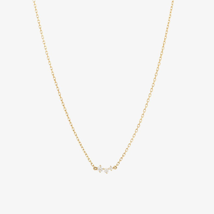 Ruifier 18ct yellow gold Scintella Alpha Ray 3 diamond chain necklace