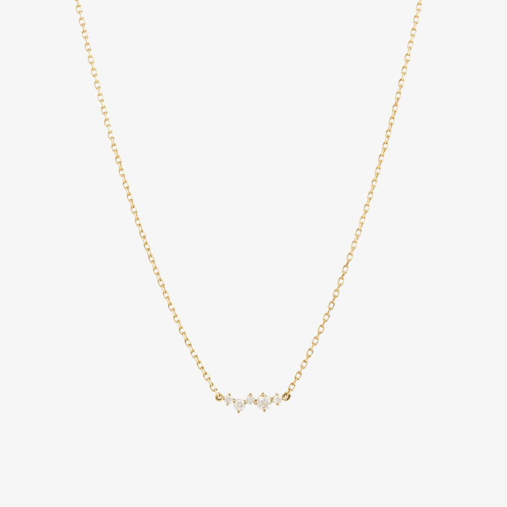 Ruifier 18ct yellow gold Scintilla Alpha Ray 5 diamond chain necklace