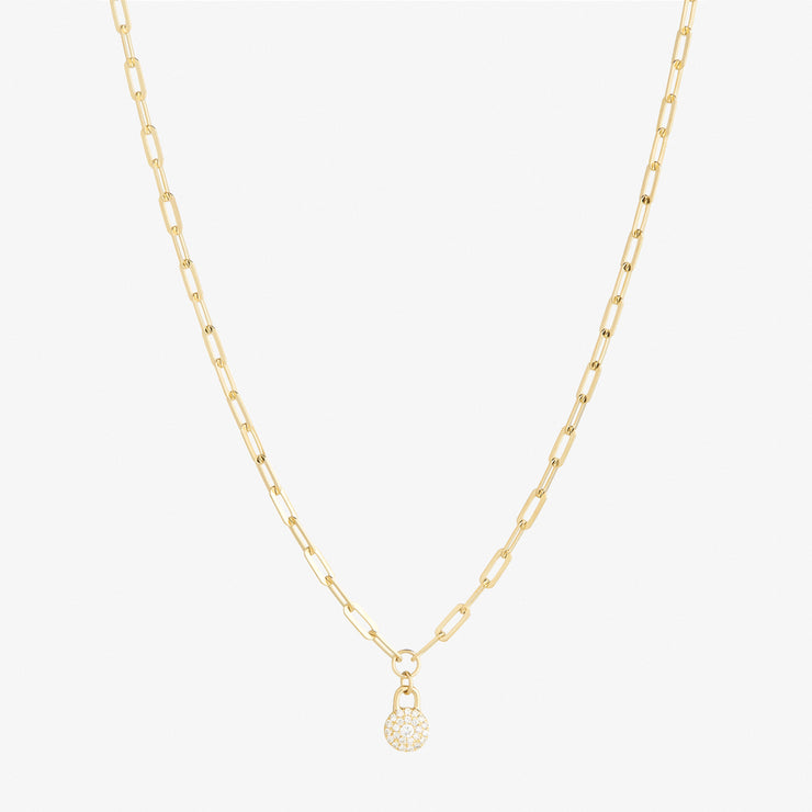 Ruifier 18ct yellow gold haven bond diamond circle necklace