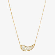 Ruifier 18ct yellow gold Morning Dew 5 pearl and diamond droplet necklace