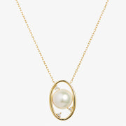 Ruifier 18ct yellow gold Morning Dew Akoya pearl and diamond necklace