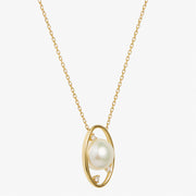 Ruifier 18ct yellow gold Morning Dew Akoya pearl and diamond necklace