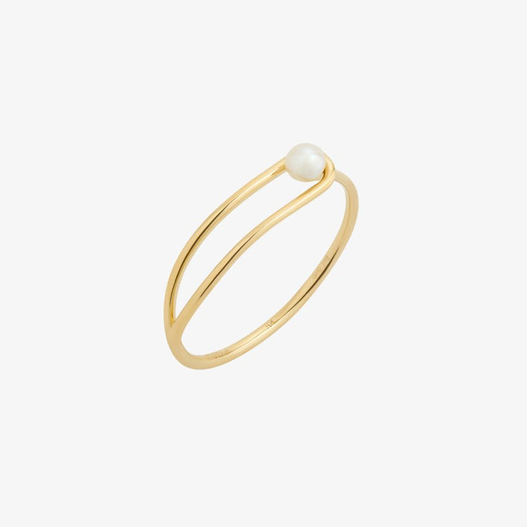 Ruifier 18ct yellow gold Astra New Moon pearl ring