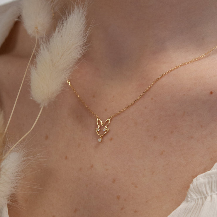 Ruifier 18ct yellow gold scintilla year of the rabbit necklace