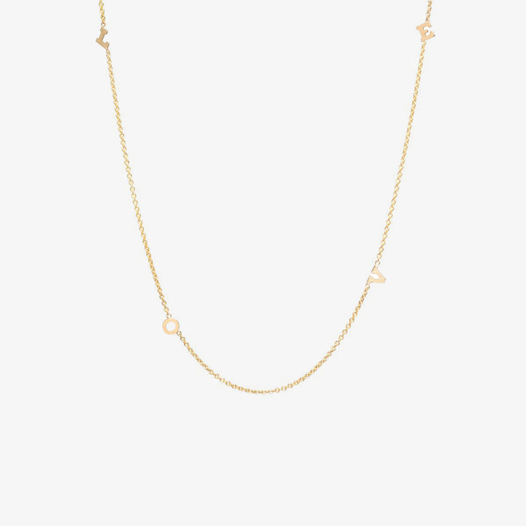 Zoe Chicco 14ct yellow gold love necklace