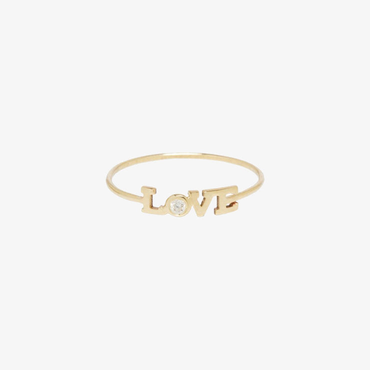 Zoe Chicco 14ct yellow gold and diamond love ring