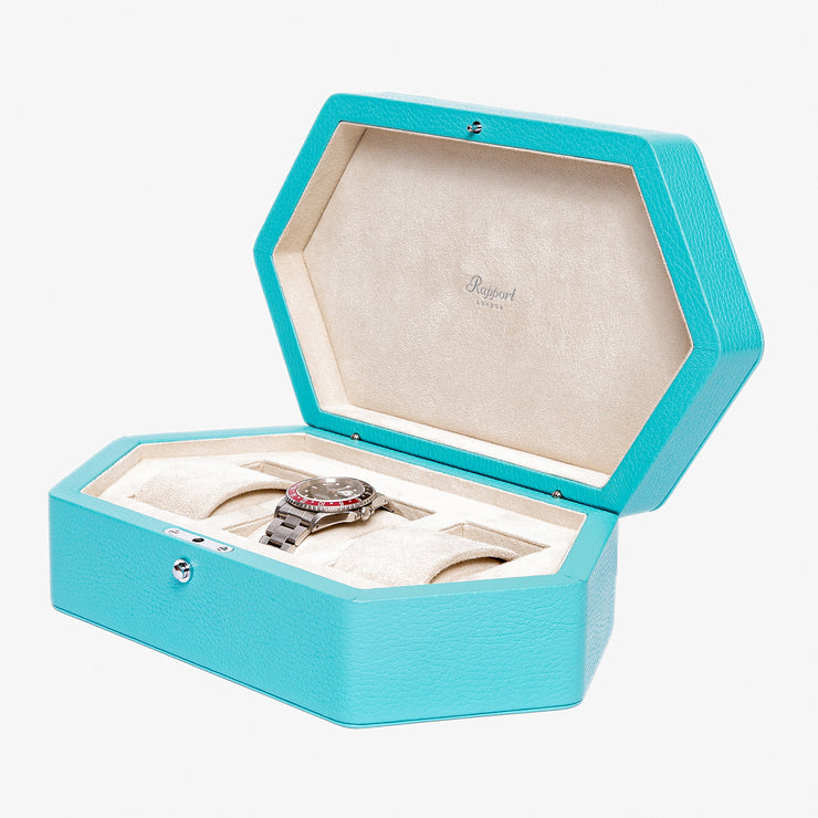 Rapport Portobello watch box - turquoise