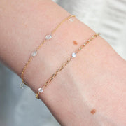The Alkemistry 18ct yellow gold and three diamond shimmer bracelet