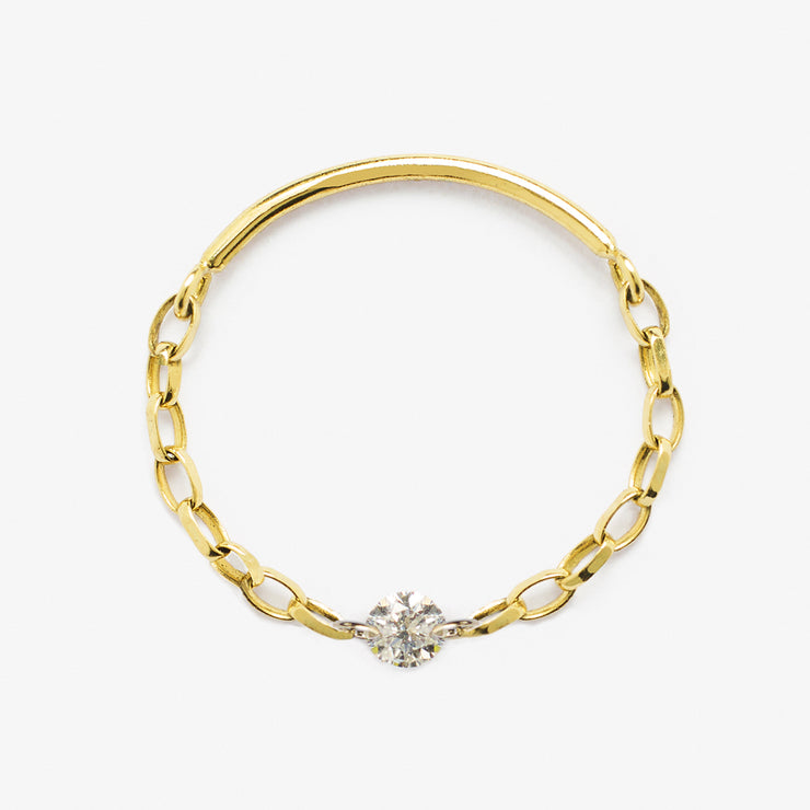 The Alkemistry 18ct yellow gold and diamond shimmer chain ring