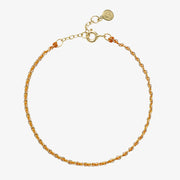 Auric - 18ct gold, 'Happiness' Amber woven chain diamond bracelet