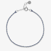 Auric - 18ct gold, 'Nurture Blue & Turquoise woven chain bracelet