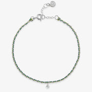 Auric - 18ct gold, 'Prosperity' Green & Jade woven chain diamond bracelet