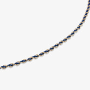 Auric - 18ct gold, 'Intuition' Navy woven chain bracelet