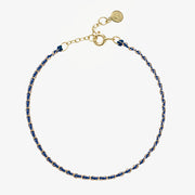 Auric - 18ct gold, 'Intuition' Navy woven chain bracelet