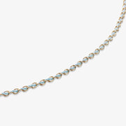 Auric - 18ct gold, 'Peace' Turquoise woven chain anklet