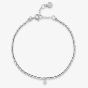 Auric - 18ct gold, Grey & white woven chain diamond bracelet