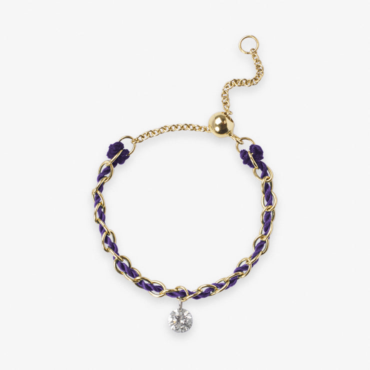 The Alkemistry 18ct yellow gold and diamond Auric ring - purple