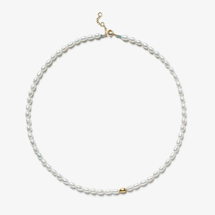 The Alkemistry 18ct yellow gold large white pearl Vianna necklace