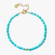 VIANNA - 18ct gold, turquoise and gold bead bracelet