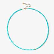 VIANNA - 18ct gold, turquoise and gold bead necklace