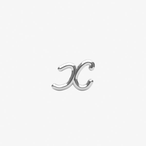 LOVE LETTER - 18ct gold, Initial stud (single)