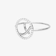 The Alkemistry 18ct white gold and pave diamond Love Letter initial ring