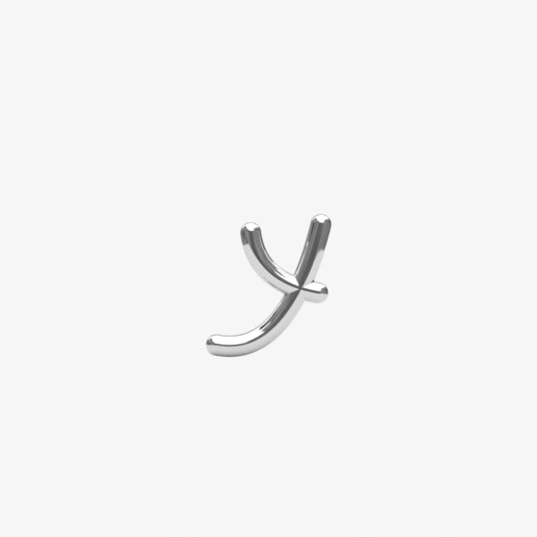 LOVE LETTER - 18ct gold, Initial stud (single)