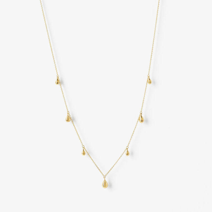 The Alkemistry 18ct yellow gold pear multi drop necklace