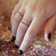 The Alkemistry 18ct yellow gold and diamond Auric ring - purple