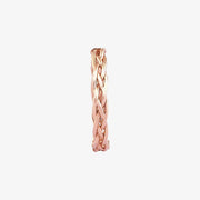 Kismet by Milka 14ct rose gold large braided hoop (single)