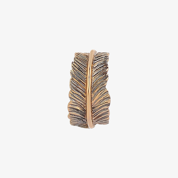 Kismet by Milka 14ct rose gold plain feather cuff (single)