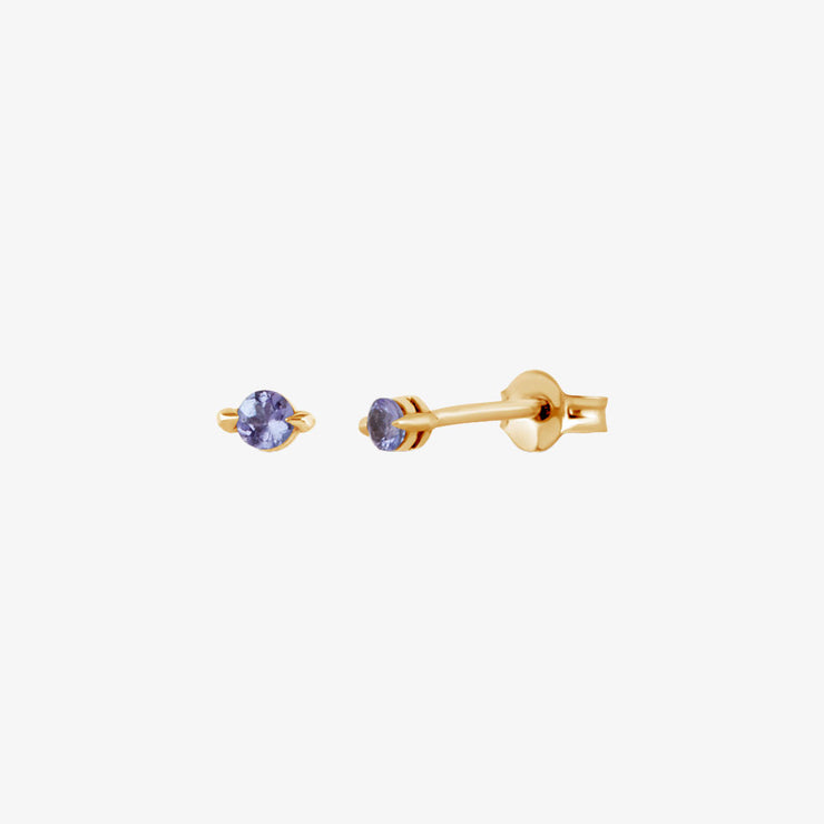 Dinny Hall 14ct yellow gold tanzanite studs