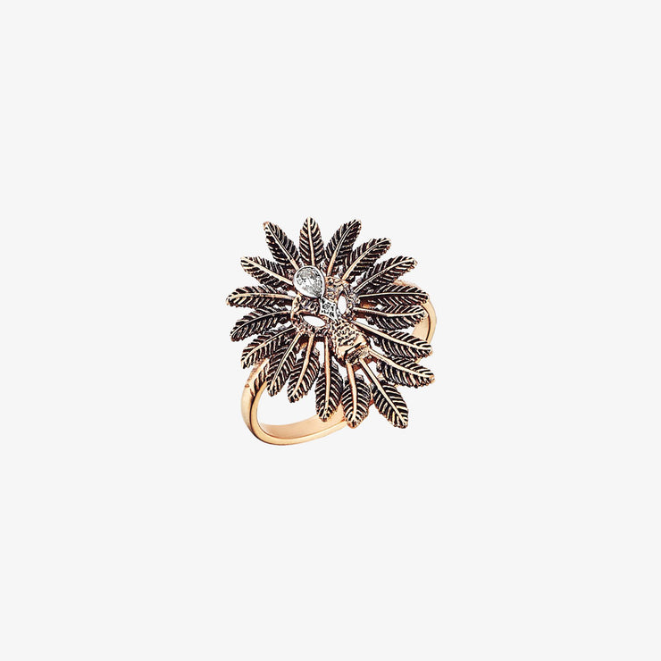 Kismet by Milka 14ct rose gold and diamond lion ring
