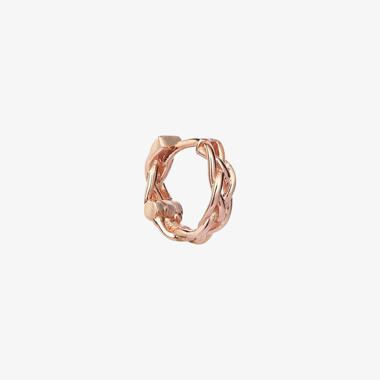 Kismet by Milka 14ct rose gold braided hoop (single)