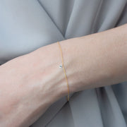 ARIA - 18ct gold, 0.08ct drilled diamond bracelet
