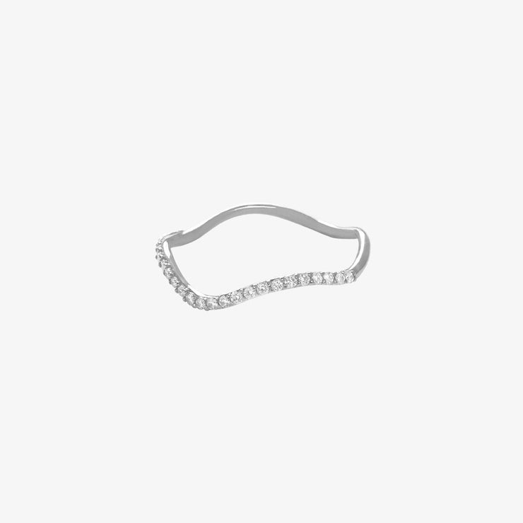 The Alkemistry 18ct white gold half eternity wave ring
