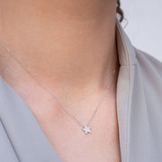 Dana Rebecca 14ct white gold and diamond Julianne Himiko star necklace