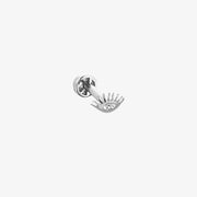 Kismet by Milka 14ct white gold and diamond eye screw flatback (single)