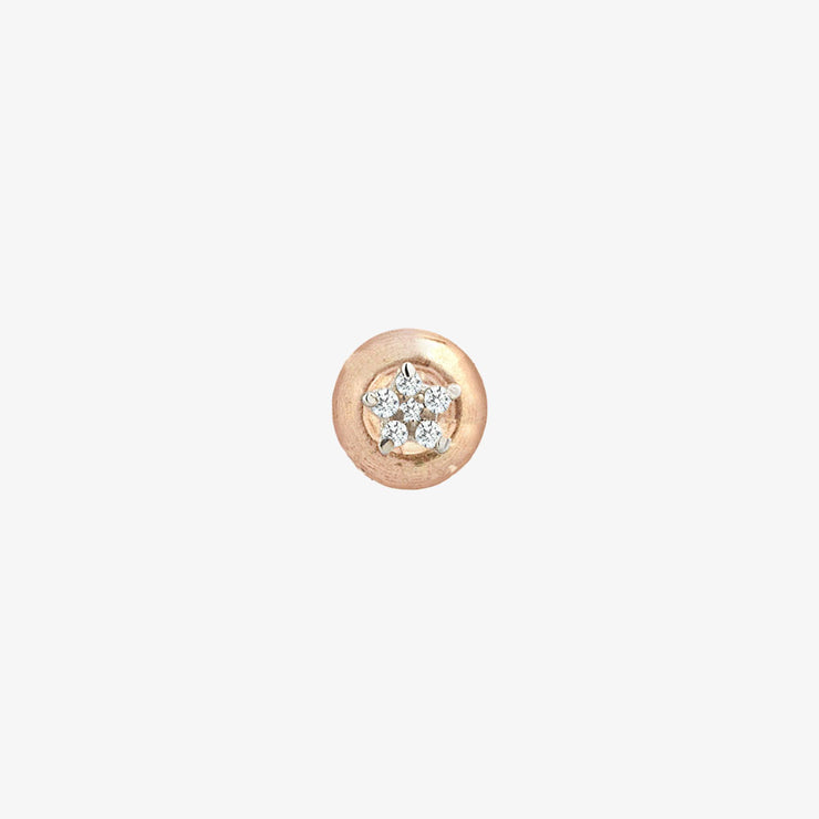 Kismet by Milka 14ct rose gold and diamond mini star earrings