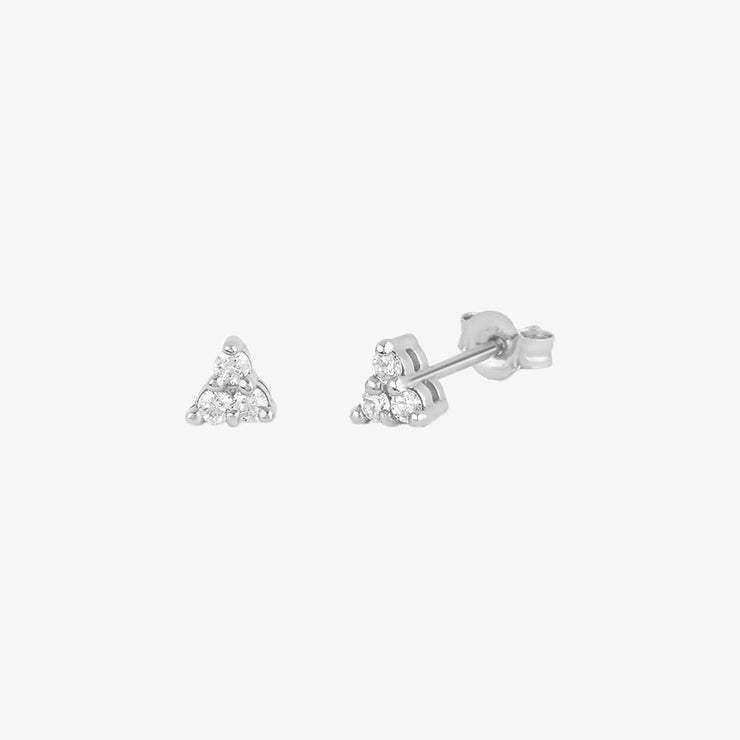 Dinny Hall 14ct white gold million trillion studs