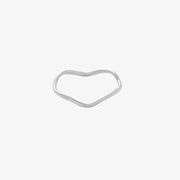 The Alkemistry 18ct white gold plain wave ring
