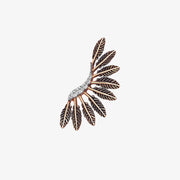 Kismet by Milka 14ct rose gold and diamond feather arc earring (single)
