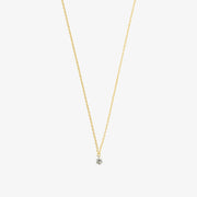 ARIA - 18ct gold, 0.08ct drilled diamond necklace