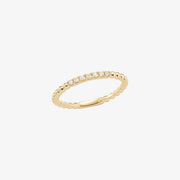DANA REBECCA - 14CT GOLD, POPPY RAE HALF DIAMOND PAVE RING
